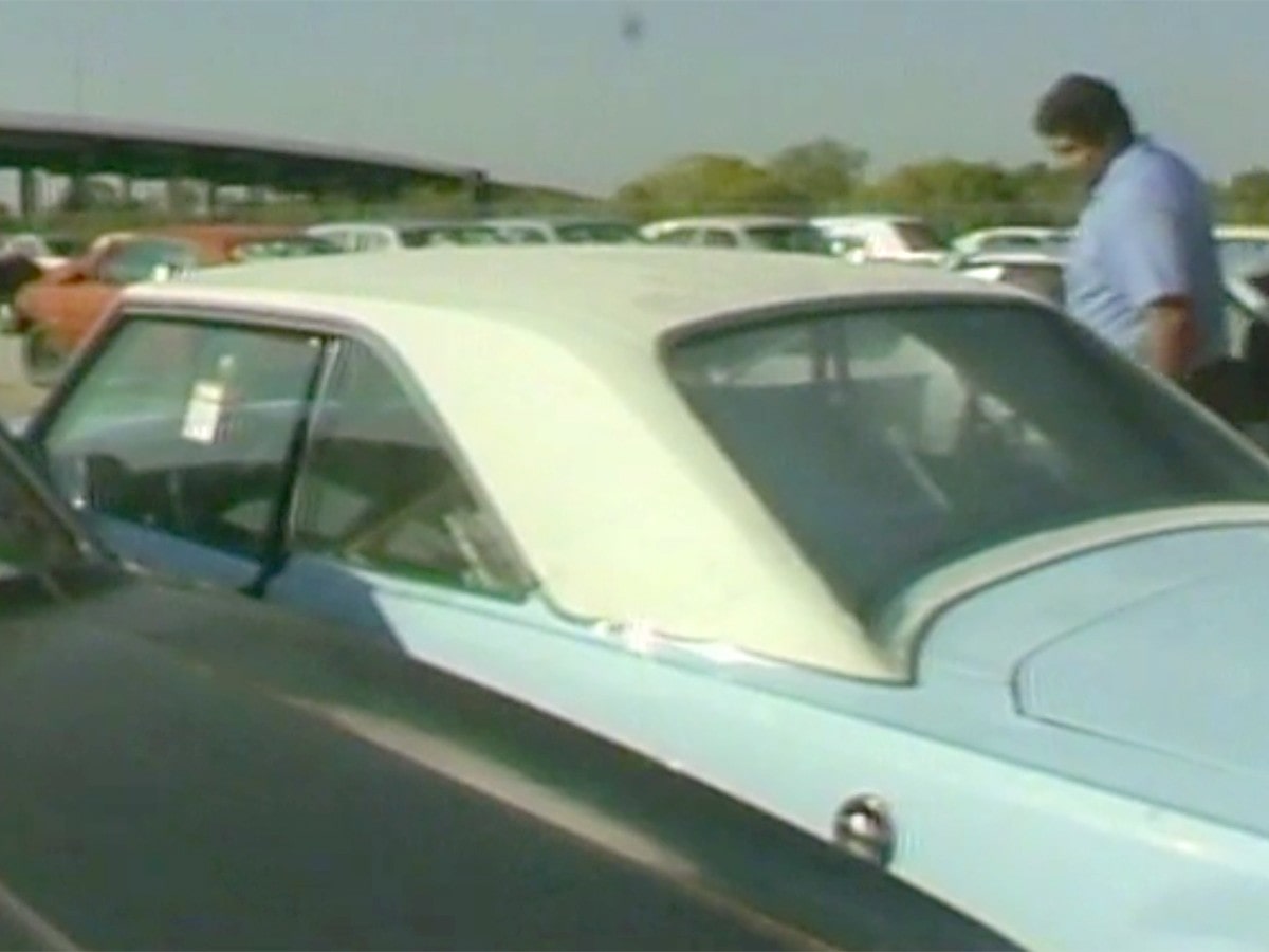 1984 photo of Catherine's blue Dodge