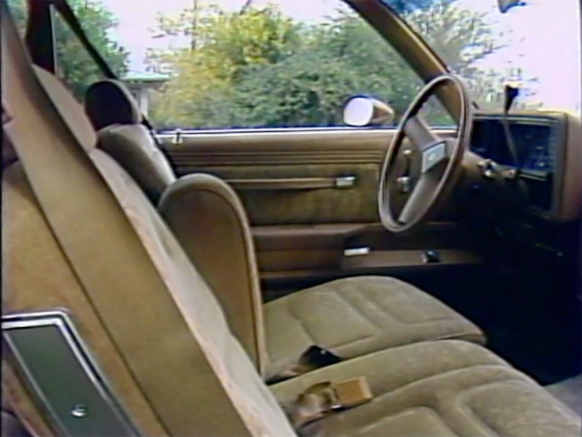 1983 photo of the interior of Sandra's car.